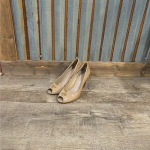 Tory Burch Tan Peep Toe